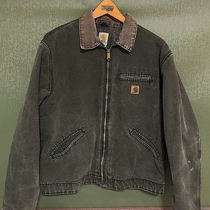 Thrashed Carhartt Duck Detroit RN# 14808 - Blanket Lined Chore Coat